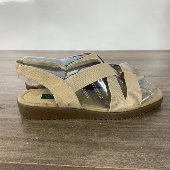 EASY SPIRIT Women's Sandals Shoes Size 11 Beige Elastic Straps Comfort Summer - Picture 6 of 10